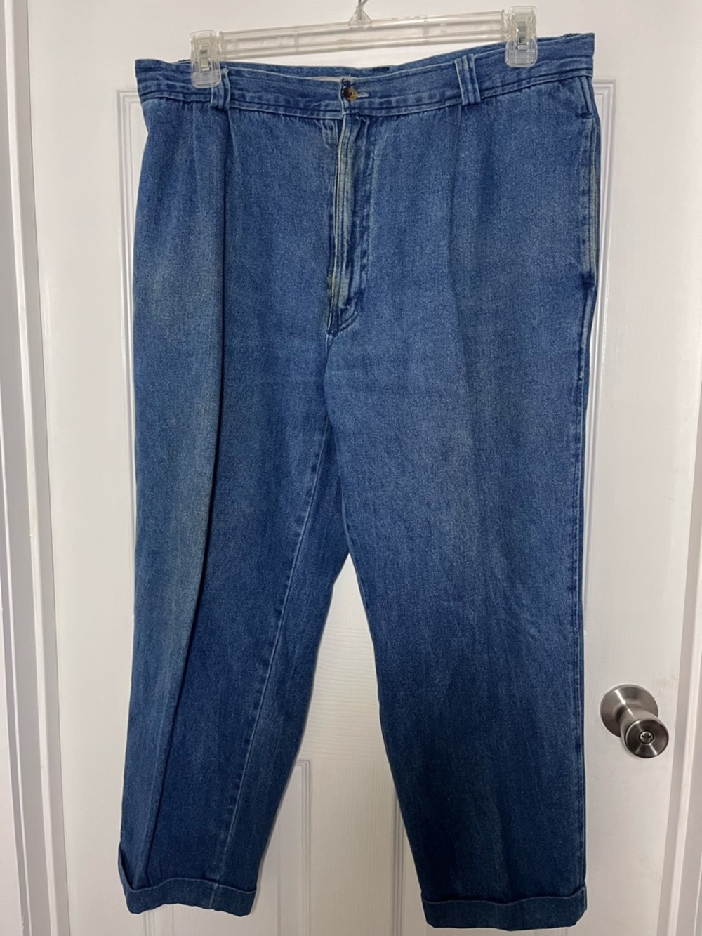 Bugle Boy 80’s Men's 100% Cotton Relaxed Denim Jeans in Blue